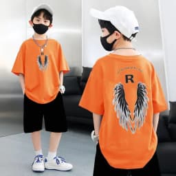 Nickelodeon Spring and Summer Multi-purpose Children's Pure Cotton T-shirt Soft and Skin-Friendly Large Size for Boys and Girls