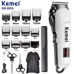 Kemei Hair Clipper Or Blade Hair Cut Maching Wireless Trimmer Men Professional Clipper Machine Rechargeable Hair Cut Barber 809A