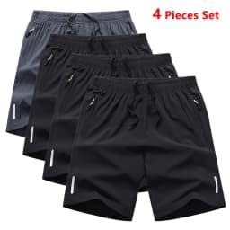 4 Pieces Quick Dry Men's Running Shorts Men Sports Jogging Fitness Male Jogger Workout Training Gym Sports Shorts Men Summer New