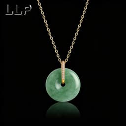 Natural Green Jadeite Peace Pendant With S925 Silver Clasp The Clasp Is Embedded And Suitable For Women To Wear
