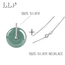 Natural Green Jadeite Peace Pendant With S925 Silver Clasp The Clasp Is Embedded And Suitable For Women To Wear