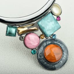 ICEYY Crystal Boutique Geometric Resin Chunky Bib Necklace Earrings Jewelry Set for Women Wedding Trendy Accessory
