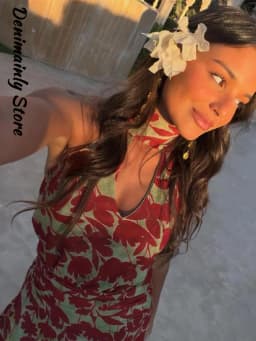Vintage Printed Halter Women's Dress Sleeveless Slim Backless Ruffle Hollowed Out Long Dresses 2026 Summer Lady Street Robes
