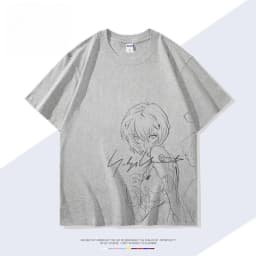 Neon Genesis Evangelion Rei Ayanami Printed T-shirt Men's and Women's T-shirt Men's Top Sports T-shirt Men's T-shirt Summer Tee