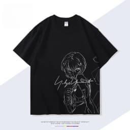 Neon Genesis Evangelion Rei Ayanami Printed T-shirt Men's and Women's T-shirt Men's Top Sports T-shirt Men's T-shirt Summer Tee