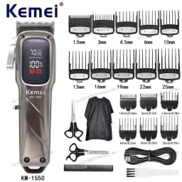 Kemei Hair Clipper Km-1550 Design Hair Trimmer Professional Electric Carving Hair Salon Clipper for Commercial Clippers for Men
