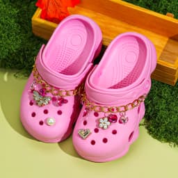 Kids' Glitter Clog, Lightweight EVA Garden Shoes, Waterproof Non-Slip Sandals, Comfortable Slip-On Shoes for Indoor Outdoor 1214