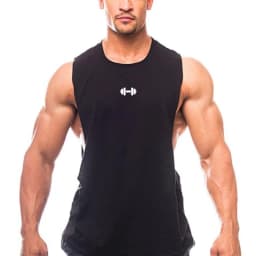 Summer Cotton Breathable Side Slits Tank Tops Mens Gym Fitness Vests Bodybuilding Muscle Sleeveless Singlets Workout Shirts