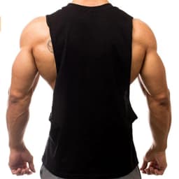 Summer Cotton Breathable Side Slits Tank Tops Mens Gym Fitness Vests Bodybuilding Muscle Sleeveless Singlets Workout Shirts