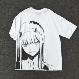 2026 Zero Two "Wifey" Anime Graphic T-Shirt, Unisex Summer Cotton Comfortable Short Sleeve Women And Men T-Shirt