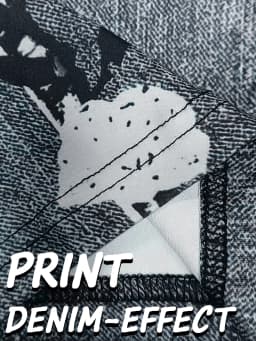 5199 [Printed Pants - Not Denim Fabric] 2D Printed Embroidery Effect, Printed Non-denim Fabric, Women's Long Pants Leggings,