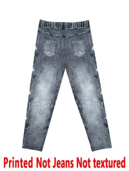 5199 [Printed Pants - Not Denim Fabric] 2D Printed Embroidery Effect, Printed Non-denim Fabric, Women's Long Pants Leggings,