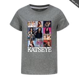 Camiseta KATSEYE Kpop Tshirt Kids 2026 Summer Clothes Youth Girls Short Sleeve Tops Boys Fashion Streetwear Children Clothing