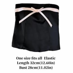 Off-shoulder Summer Bow Tube Top Satin Versatile Strapless Top Slimming Solid Color Sleeveless Bustier Top Women Casual Daily