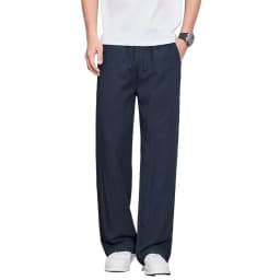 2026 Summer Men's Ice Silk Cool Casual Trousers Outdoor Sports Party Loose Cotton Linen Pants for Men Versatile Breathable Pants