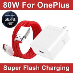 80W US Super Flash Quick Charger For OnePlus 9 10 Pro 11 12 13 15 Nord 2T 3 4 5 N300 OPPO Realme Fast Charging Type C USB Cable