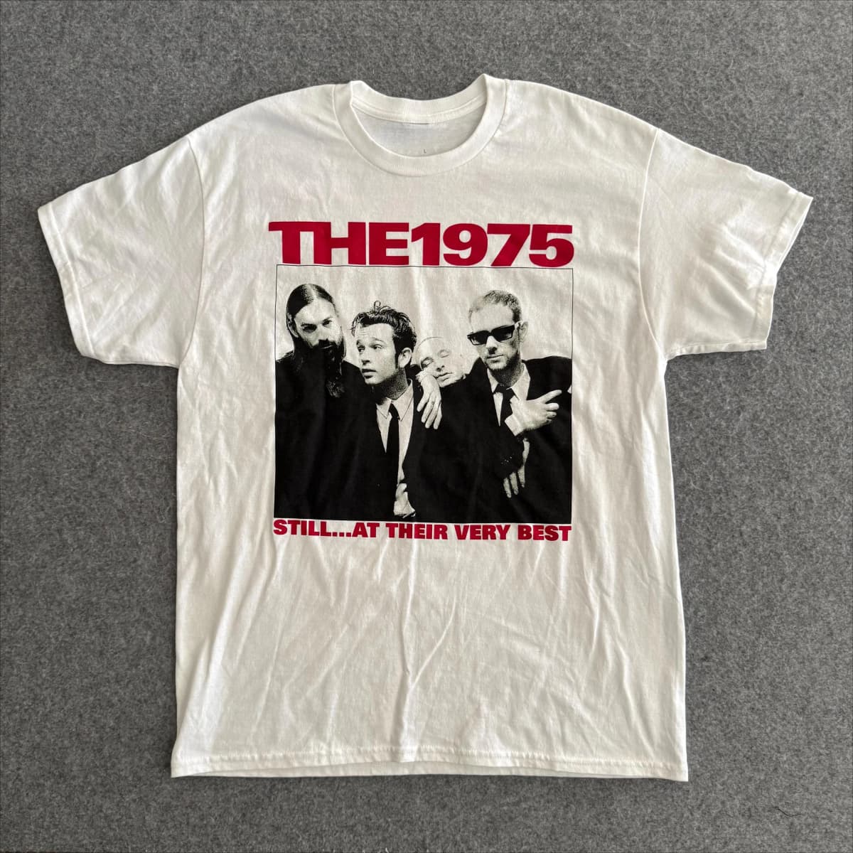 Vintage The 1975 T Shirt, The 1975 on Tour Concert Charcoal Unisex T Shirt Harajuku Men Women Clothing Graphic T-Shirts Clothing