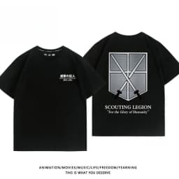 Attack on Titan Anime Wings of Freedom Printed T-shirt Men's and Women's T-shirt Men's Top Sports T-shirt 2026 Summer New Tee