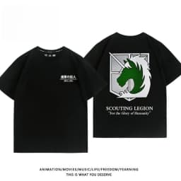 Attack on Titan Anime Wings of Freedom Printed T-shirt Men's and Women's T-shirt Men's Top Sports T-shirt 2026 Summer New Tee
