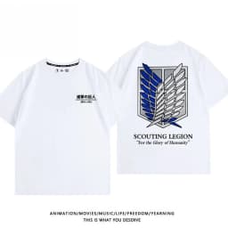 Attack on Titan Anime Wings of Freedom Printed T-shirt Men's and Women's T-shirt Men's Top Sports T-shirt 2026 Summer New Tee