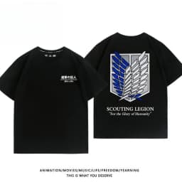 Attack on Titan Anime Wings of Freedom Printed T-shirt Men's and Women's T-shirt Men's Top Sports T-shirt 2026 Summer New Tee