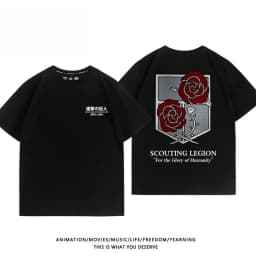 Attack on Titan Anime Wings of Freedom Printed T-shirt Men's and Women's T-shirt Men's Top Sports T-shirt 2026 Summer New Tee