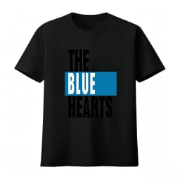 The Blue Hearts T Shirt 80's Japanese Punk Streetwear Fashion T-shirt Men's Clothing and Women Clothing 2026 Summer New T Shirt
