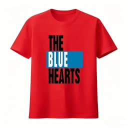 The Blue Hearts T Shirt 80's Japanese Punk Streetwear Fashion T-shirt Men's Clothing and Women Clothing 2026 Summer New T Shirt