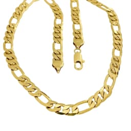 Luxury 18K Gold real gold 10MM three than a men's and women's geometric necklace