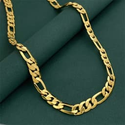 Luxury 18K Gold real gold 10MM three than a men's and women's geometric necklace