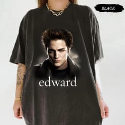 Endaya Wearing Edward T-Shirt Team Edward Movie Fan Graphic Top Women's T-shirts for Summer