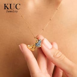 Fine Jewelry 18k Gold Plated Trendy Elegant Chic Plata 925 Sterling Silver Heart Locket Pendant for Women