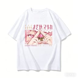 Madoka Magica Cotton Tshirt personality Clothes New Model Anime T-shirt Yearround clothing Plus Size Unisex Streetwear Trendy
