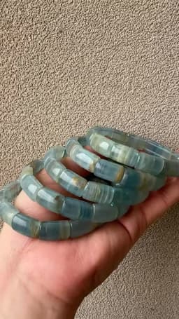 AAAA New 2026 Natural Blue Argentina Calcite Beads Bracelet about10x16mm Natural Gemstone Jewelry Bangle Unisex Gift Wholesale