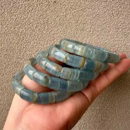AAAA New 2026 Natural Blue Argentina Calcite Beads Bracelet about10x16mm Natural Gemstone Jewelry Bangle Unisex Gift Wholesale
