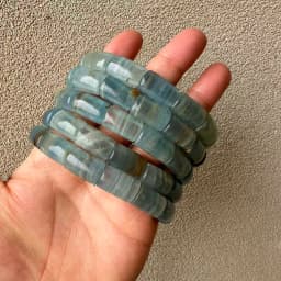 AAAA New 2026 Natural Blue Argentina Calcite Beads Bracelet about10x16mm Natural Gemstone Jewelry Bangle Unisex Gift Wholesale