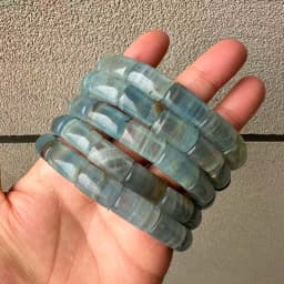 AAAA New 2026 Natural Blue Argentina Calcite Beads Bracelet about10x16mm Natural Gemstone Jewelry Bangle Unisex Gift Wholesale