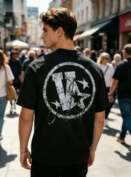 European and American Men's Summer Gothic Angel Letter Print Comfortable and Breathable Round Neck T-Shirt Outdoor Street Top