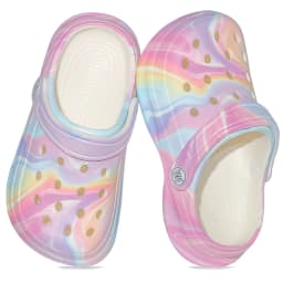 Kids Slip-On Clogs and Mules - Breathable, Waterproof, EVA Garden Shoes with Decorative Chain for Beach and Everyday Wear 168