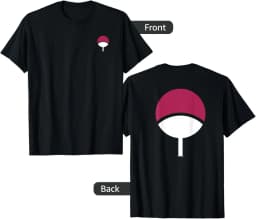 Naruto Shippuden Sasuke Uchiha Icon Front and Back Anime T-Shirt S-6XL