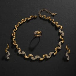 2026 New Hot sale High-end Design water droplets Necklace Pendant Earrings ring Jewelry Set Luxury Elegant Banquet Preferred