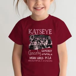 Youth Girl Cotton Streetwear Hot Katseye Print T Shirt Kids Summer Clothes Girls Short Sleeve T-Shirt Children's Fashion Tops