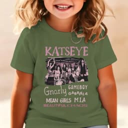 Youth Girl Cotton Streetwear Hot Katseye Print T Shirt Kids Summer Clothes Girls Short Sleeve T-Shirt Children's Fashion Tops