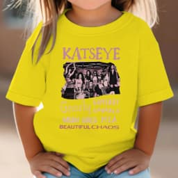 Youth Girl Cotton Streetwear Hot Katseye Print T Shirt Kids Summer Clothes Girls Short Sleeve T-Shirt Children's Fashion Tops