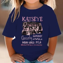 Youth Girl Cotton Streetwear Hot Katseye Print T Shirt Kids Summer Clothes Girls Short Sleeve T-Shirt Children's Fashion Tops