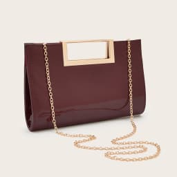 Women's Evening Bag, Solid Color, Shiny and Stylish Decoration, Evening Dress Matching Clutch, Small Square Bag, Portable Makeup Bag, Flap Bag, Crossbody Bag, Wallet, Envelope Bag, with Detachable Metal Chain, for Prom, Wedding Season, Parties, Holiday Gatherings, Carnivals, Christmas