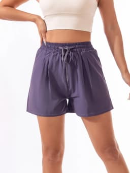 Women Summer Thin Athletic Shorts, Quick Dry Fake Two Piece Yoga Shorts, Breathable Anti-Chafing Slim Running Gym Workout Shorts