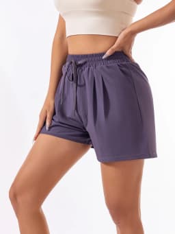 Women Summer Thin Athletic Shorts, Quick Dry Fake Two Piece Yoga Shorts, Breathable Anti-Chafing Slim Running Gym Workout Shorts