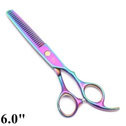 Hairdressing Scissors 5.5" 6" AQIABI Japan Stainless Thinning Scissors Barber Shop Hair Scissors Blue Haircut Shears A1005