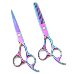 Hairdressing Scissors 5.5" 6" AQIABI Japan Stainless Thinning Scissors Barber Shop Hair Scissors Blue Haircut Shears A1005